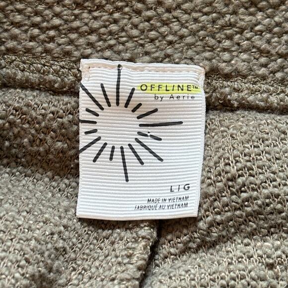 Offline by Aerie Snowday Green Textured Jogger - size Large - Picture 4 of 4